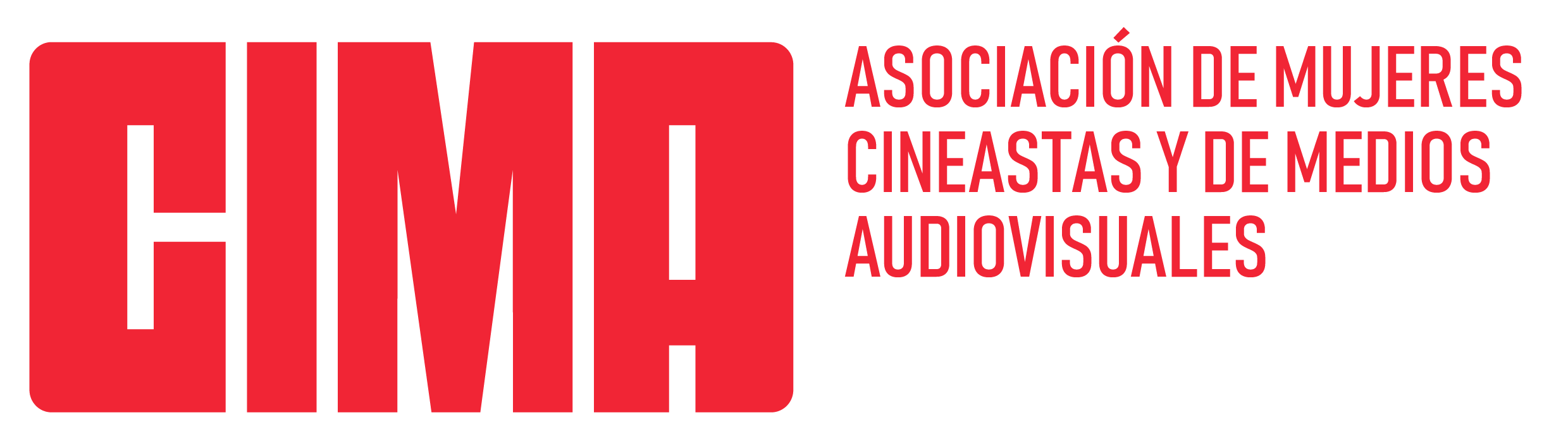 Logo de CIMA, Asociación de Mujeres Cineastas y de Medios Audiovisuales.
